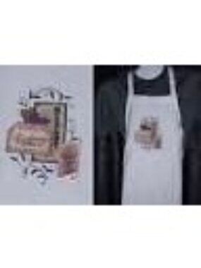 Apron White Chef Long  30" x 26" Embroidered Neck Strap Tie Stain resistant